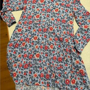Loft Women’s floral Dress - Blue and pink